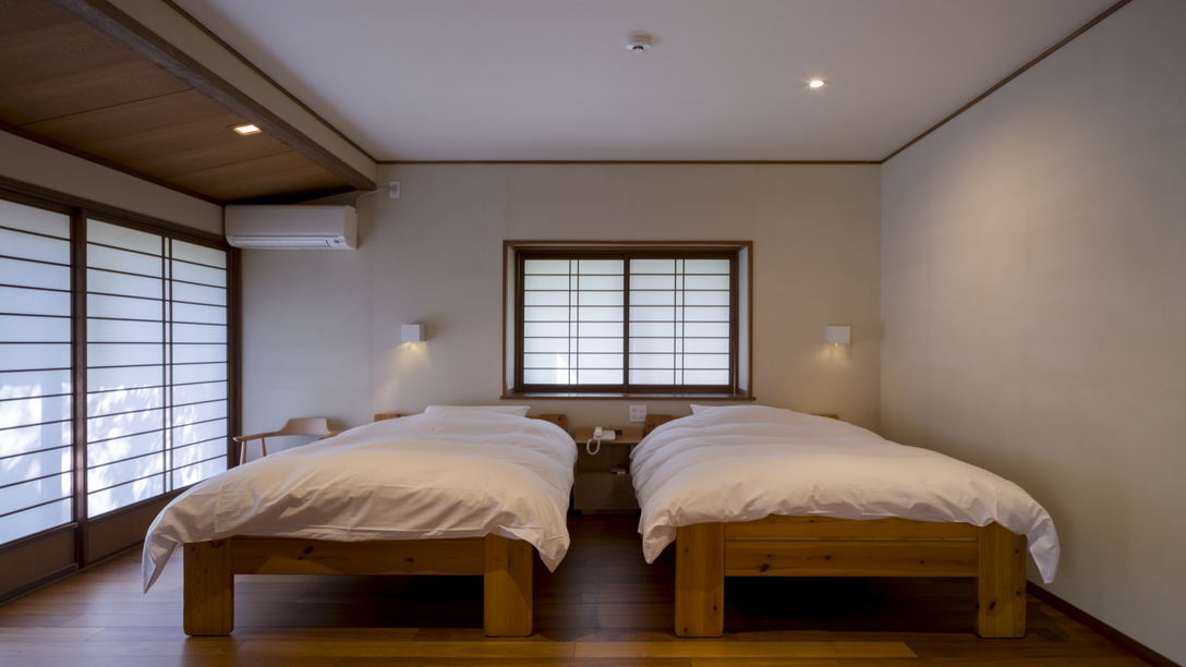 離れ|温泉内湯・中庭テラス付 和洋室「ひわ」