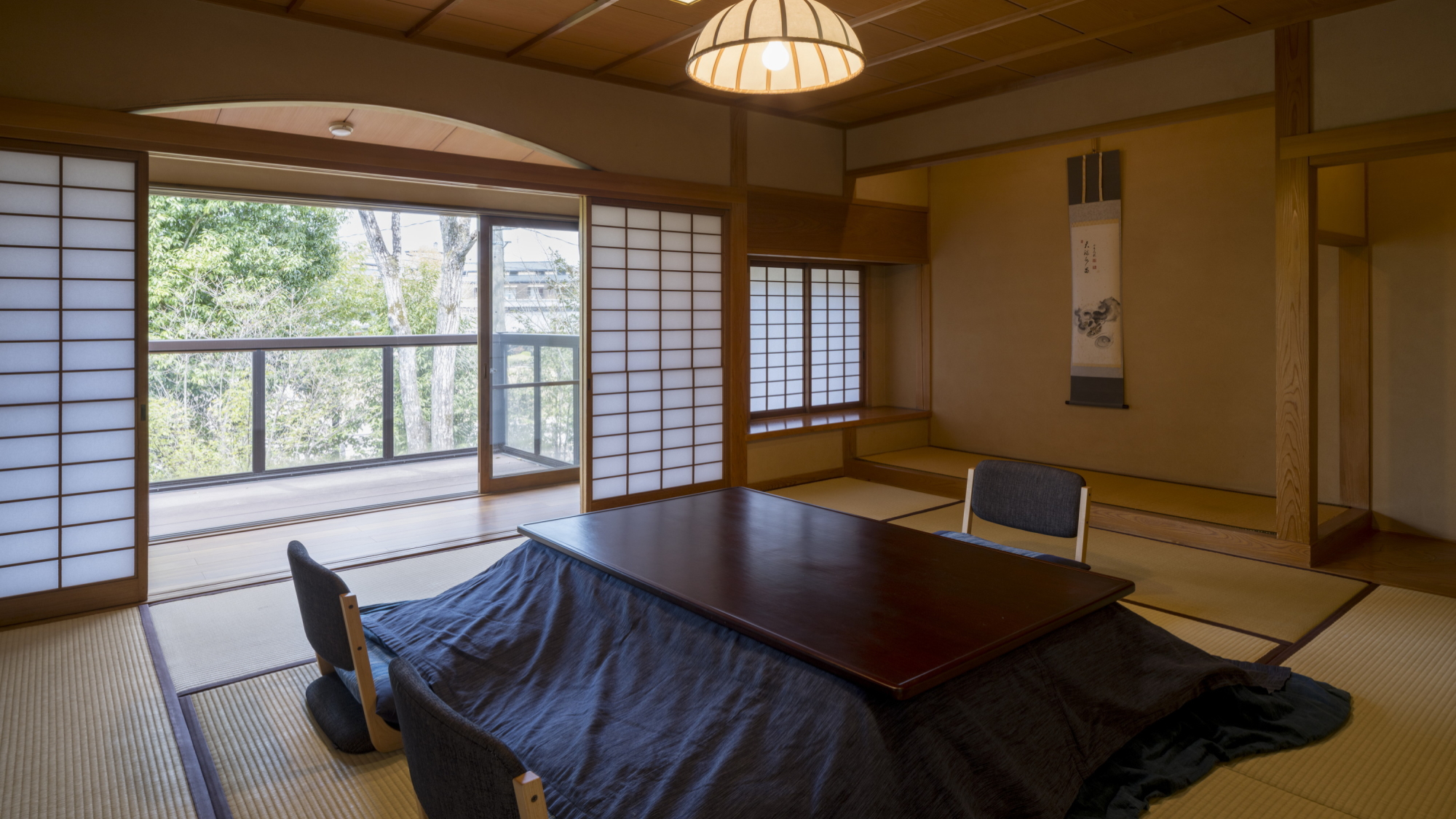 温泉内湯・テラス付 和洋室「くひな」／2F