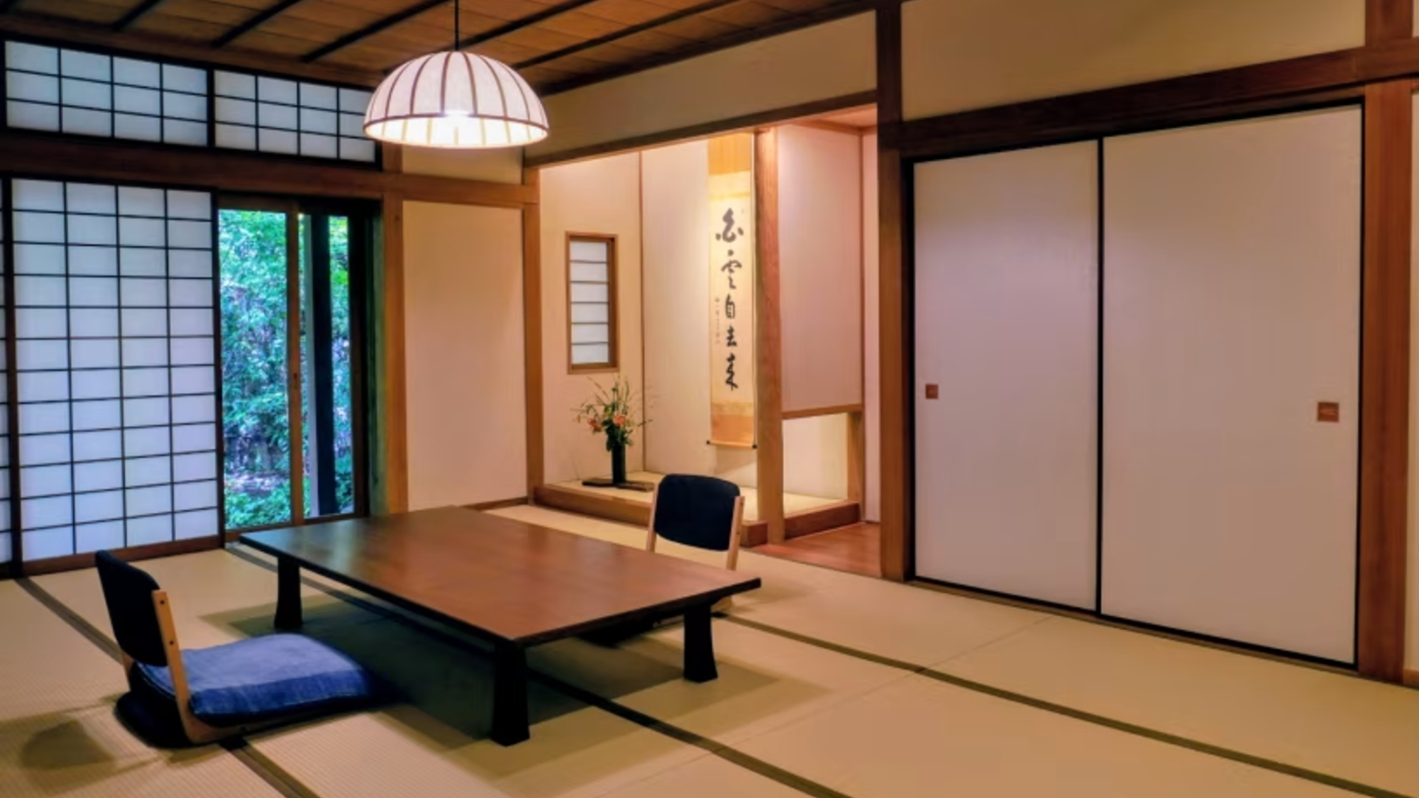 離れ｜温泉内湯・中庭テラス付 和洋室「桜」