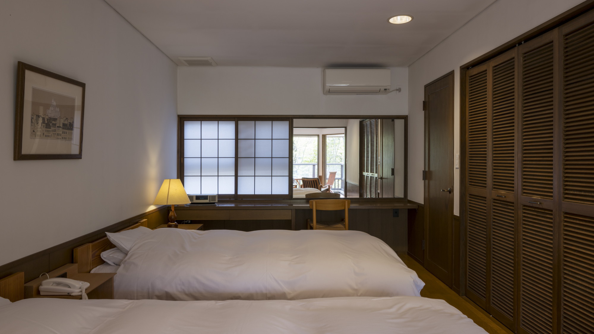 温泉内湯・テラス付 和洋室「桑」／2F