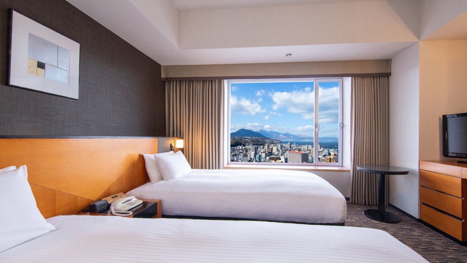 ツインルーム（別府側・お昼の景色）