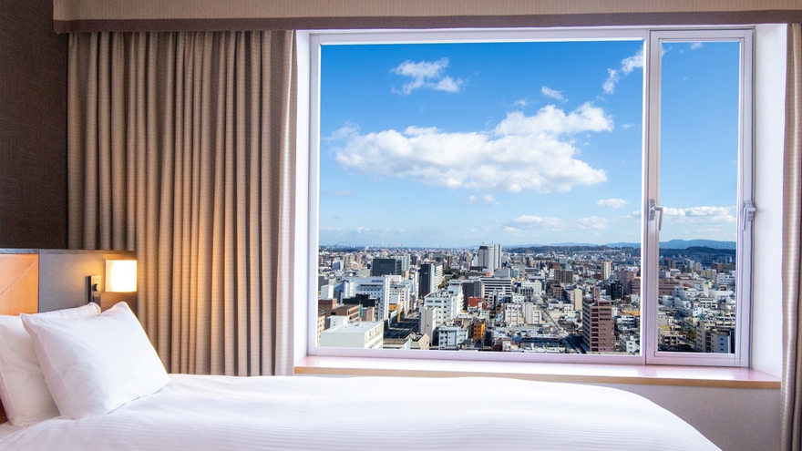 お部屋からの朝の景色をお愉しみください