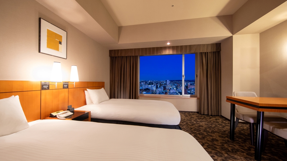 デラックスツインルーム（大分側・夜の景色）