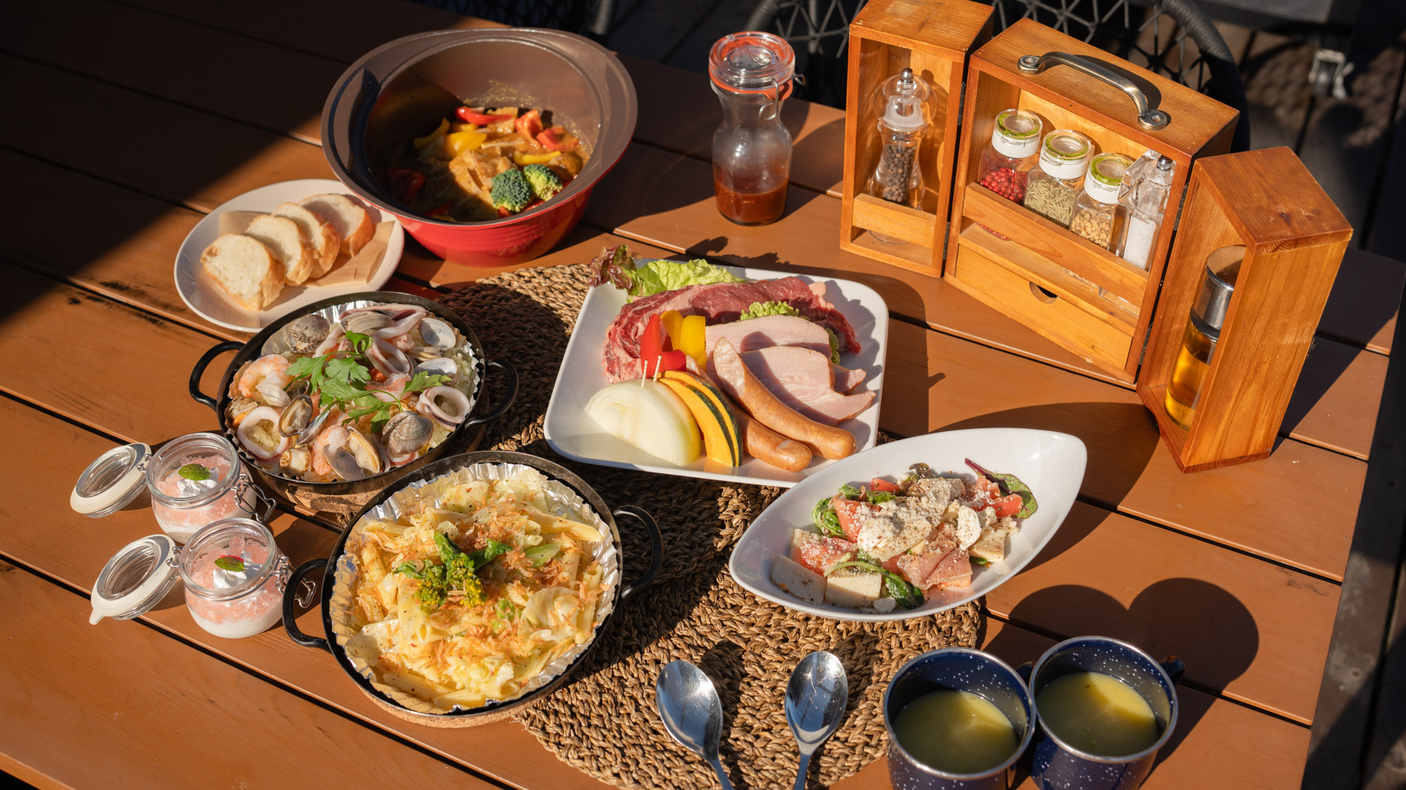 【春メニュー】芽吹きの森で味わう、春色食材づくし。（メニュー例）