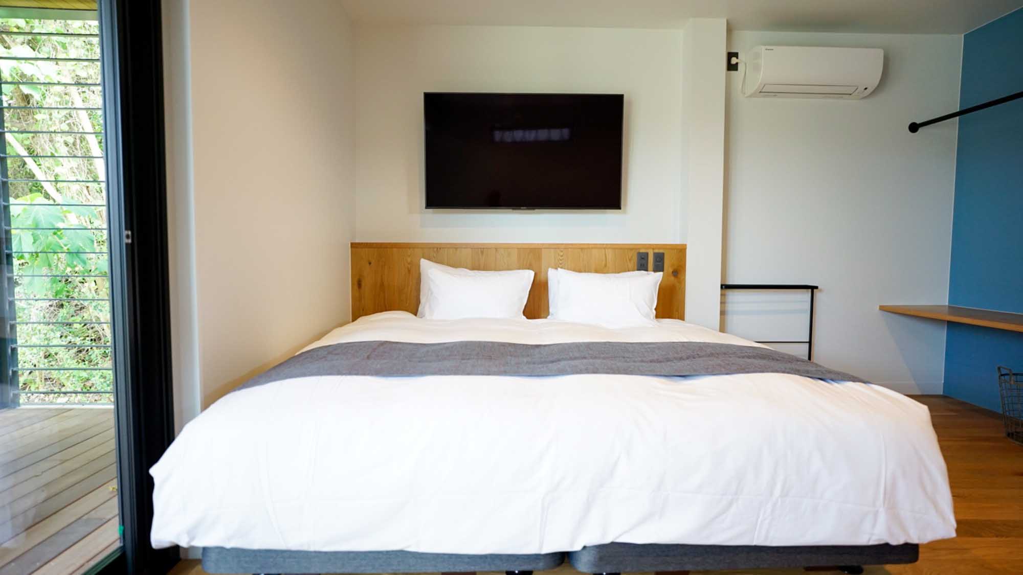 ・【Btype】キングサイズベッドで快適にお寛ぎいただけます