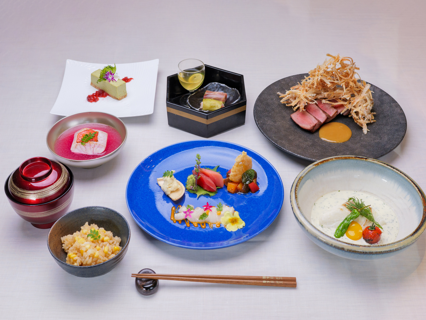 【夕食】5周年記念・和洋折衷特別コース　※イメージ