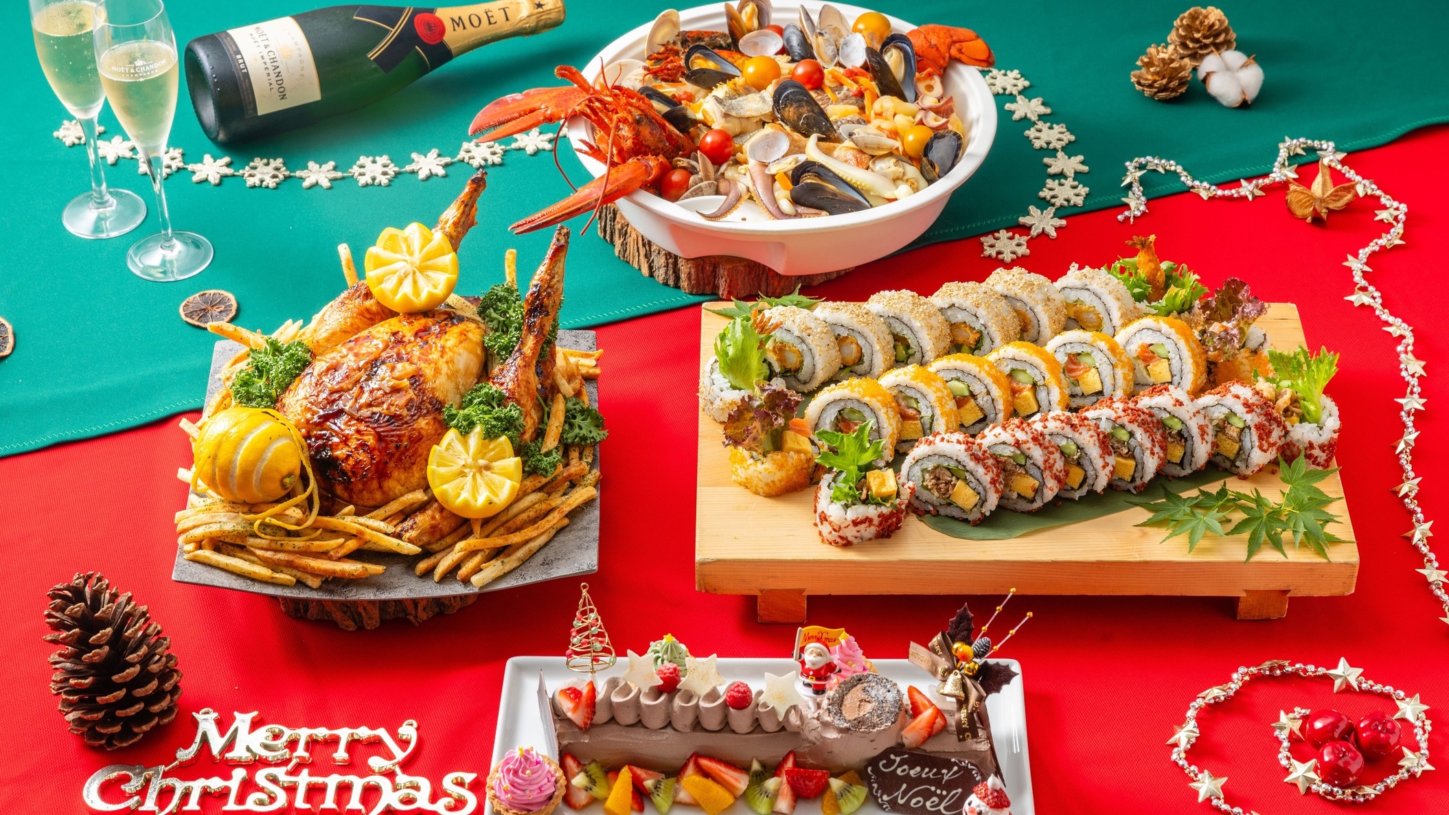 【ご夕食：17時〜】【1泊2食】スペシャルクリスマスディナービュッフェ付宿泊プラン