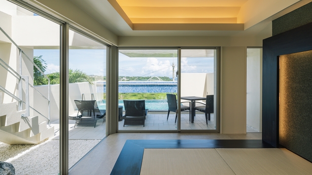 5連泊以上のお得なプラン！オーシャンビューインフィニティプール付ヴィラの素泊りプラン