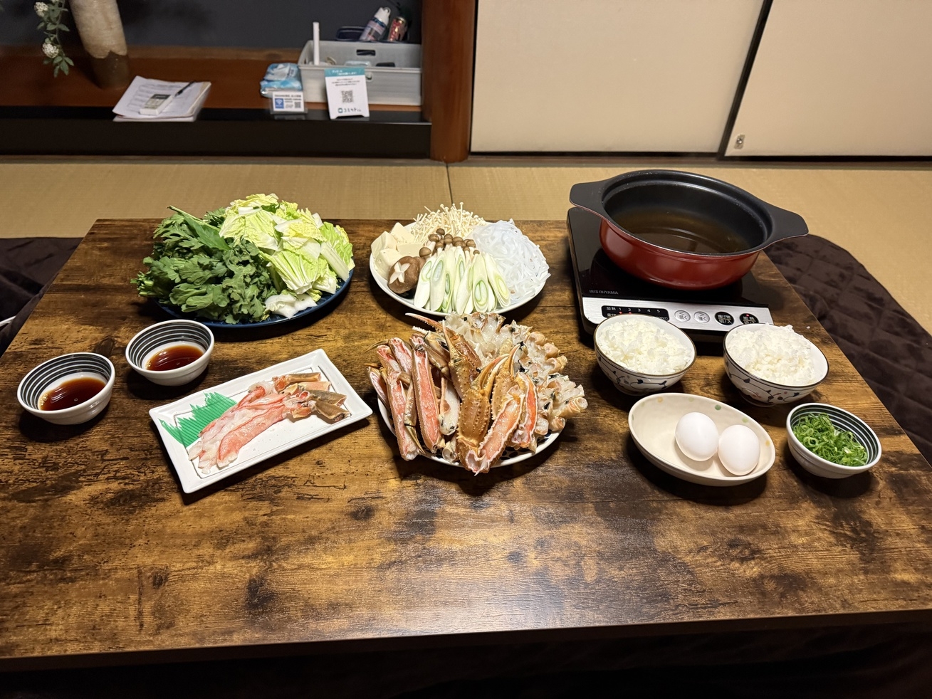 なんとカニ鍋が楽しめる！（夕食付プラン）