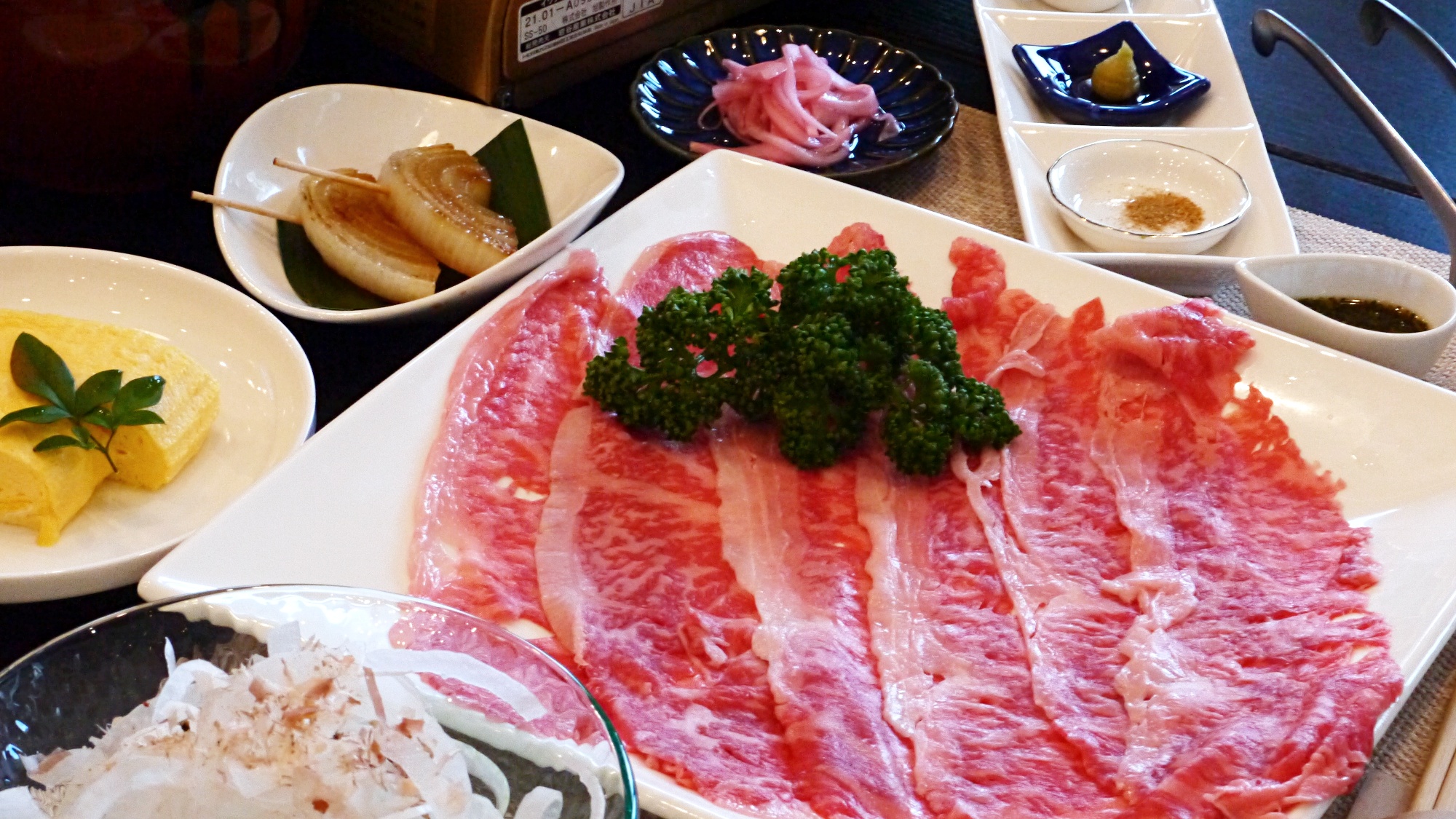 *【食事）夕食（牛ロース重）