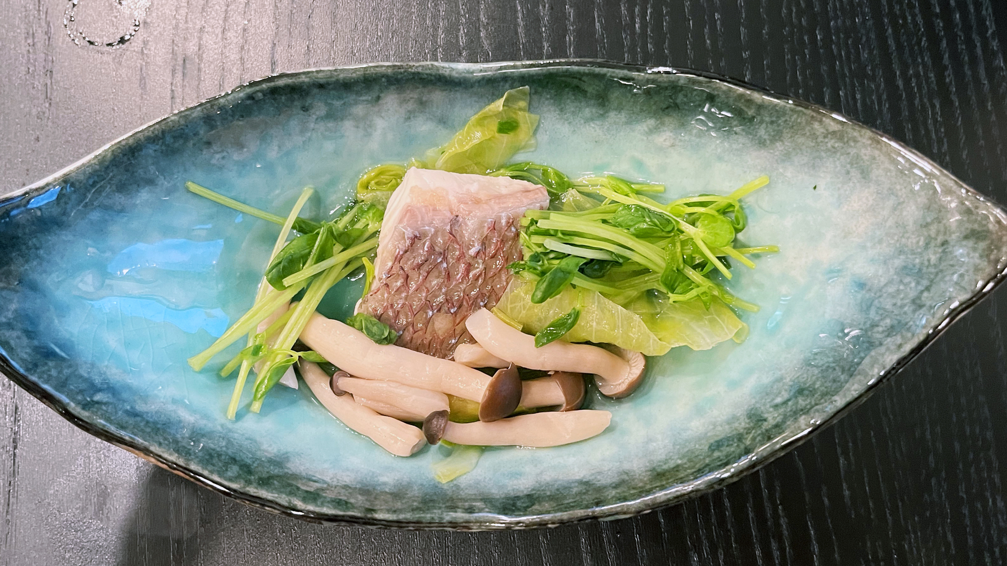 【シェフにおまかせコース】鯛と島野菜　ポン酢仕立て