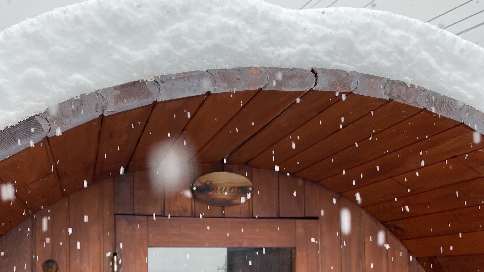 冬　雪とサウナ