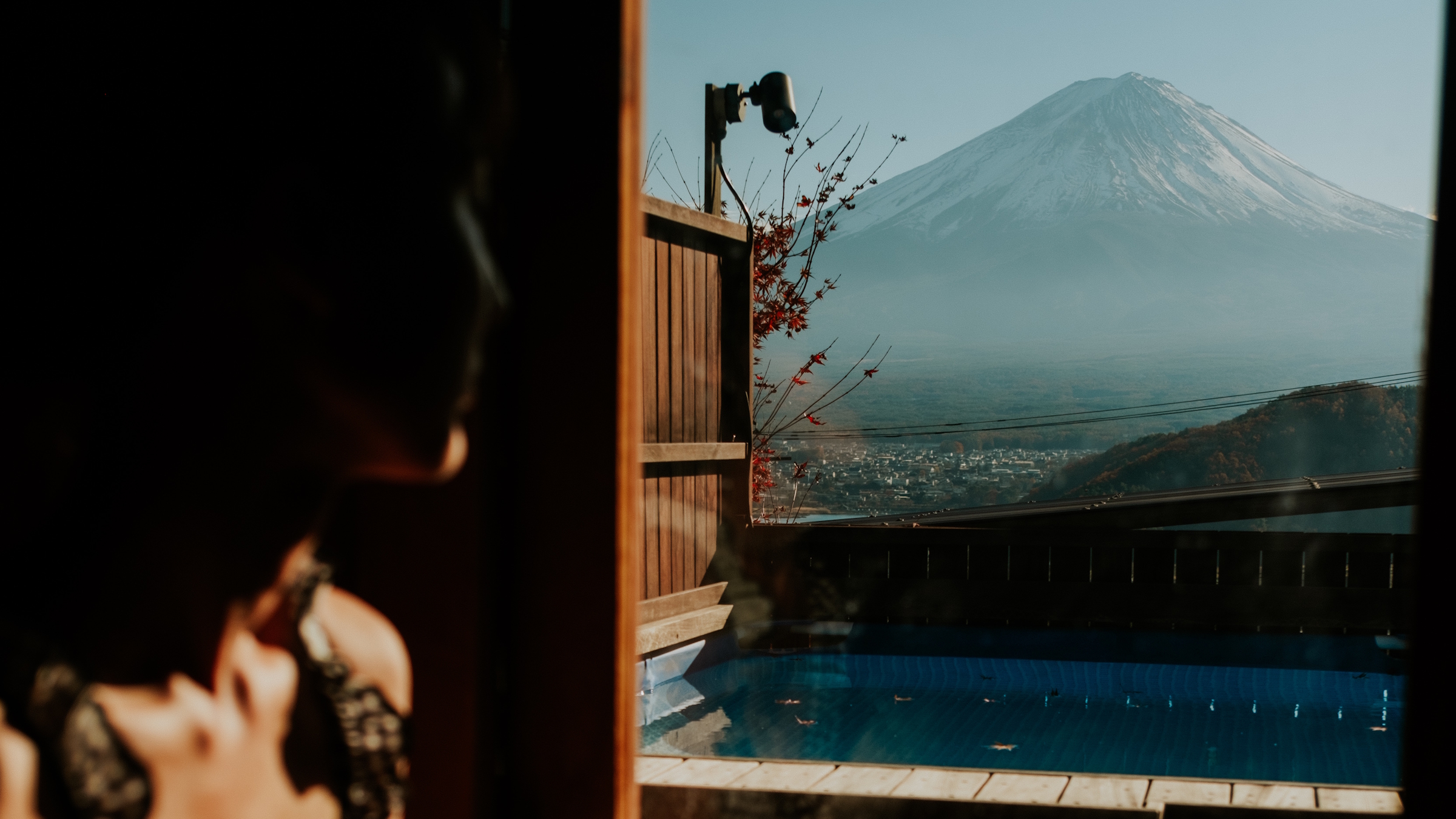 サウナから見る富士山