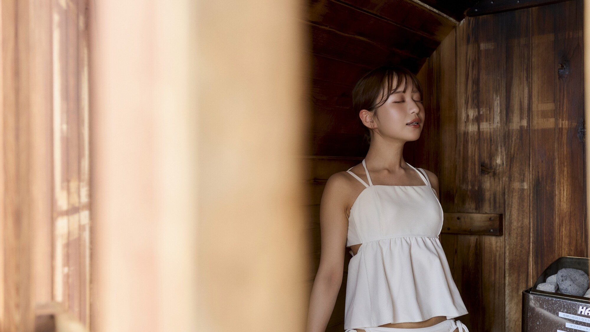 富士山を眺めながら入れるサウナ。