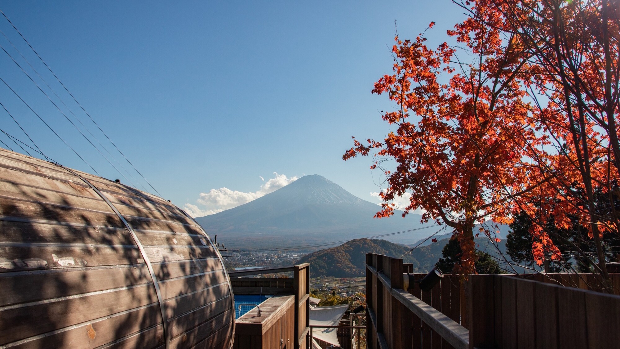 紅葉と富士山