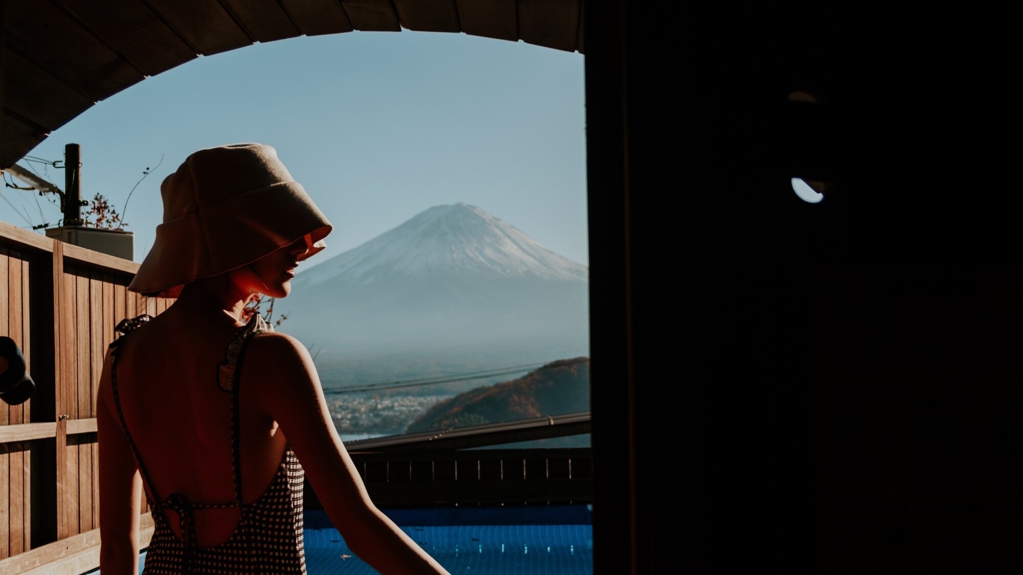 サウナから見る富士山