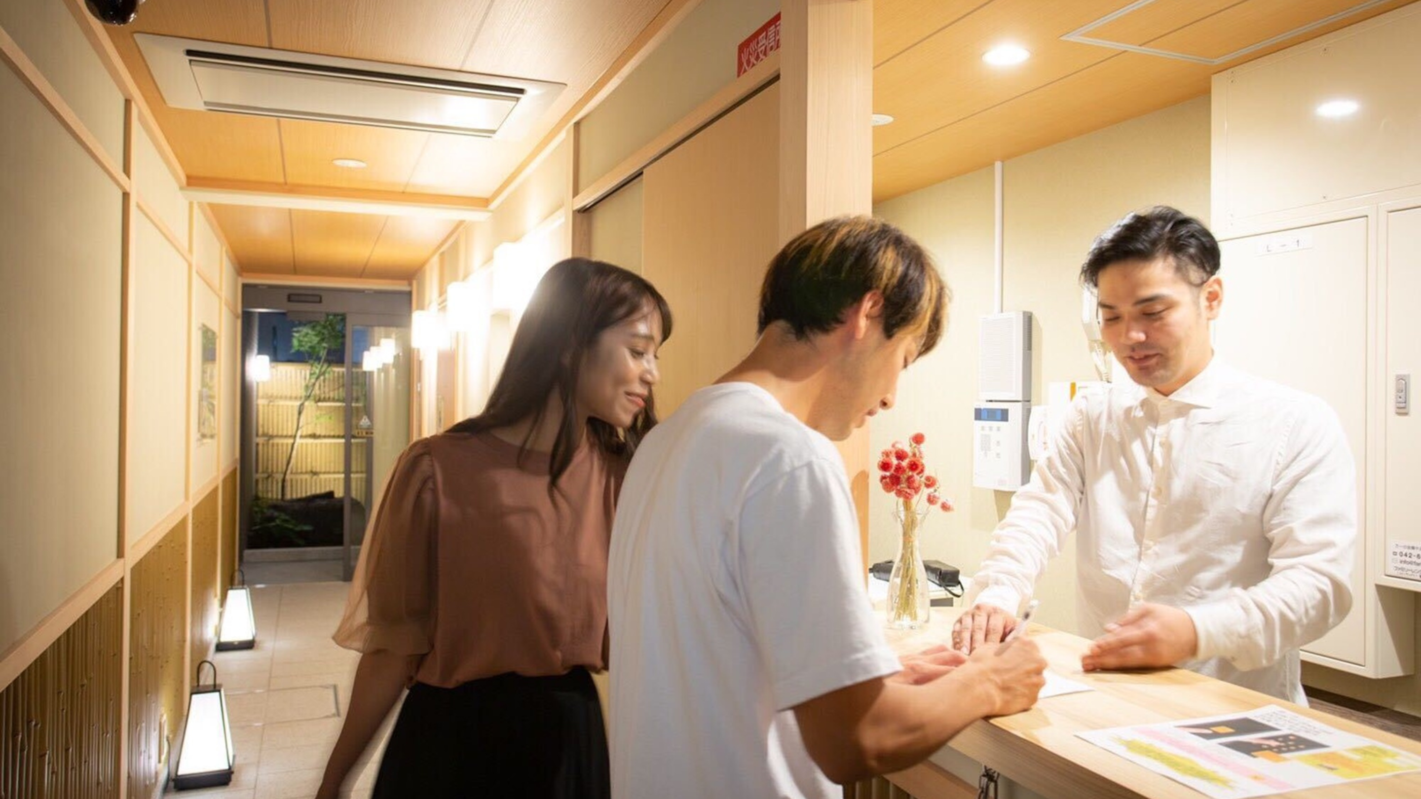 チェックイン光景