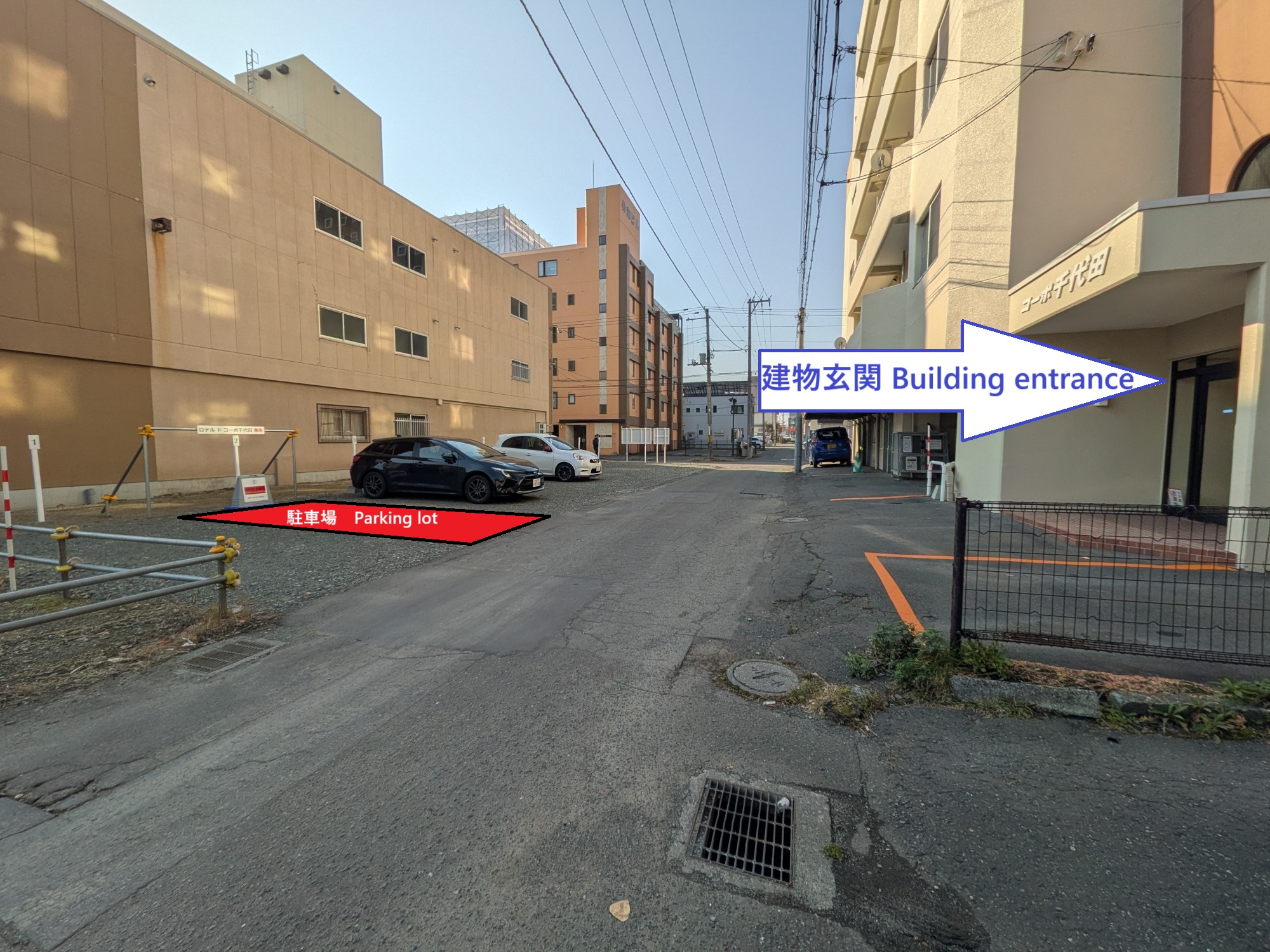 ロテルドコーポ千代田2B駐車場場所案内写真