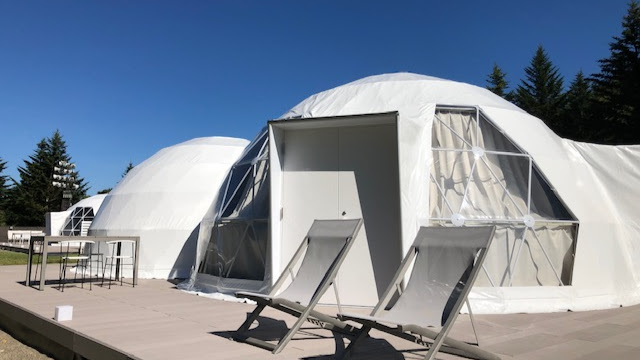 【NINA】エグゼクティブスイート・ツインドーム 日本初の6m+7mのツインドームテント