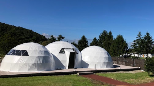 【TOM】エグゼクティブスイート・トリプルドーム(6m+7m+6m)世界初のトリプルドームテント