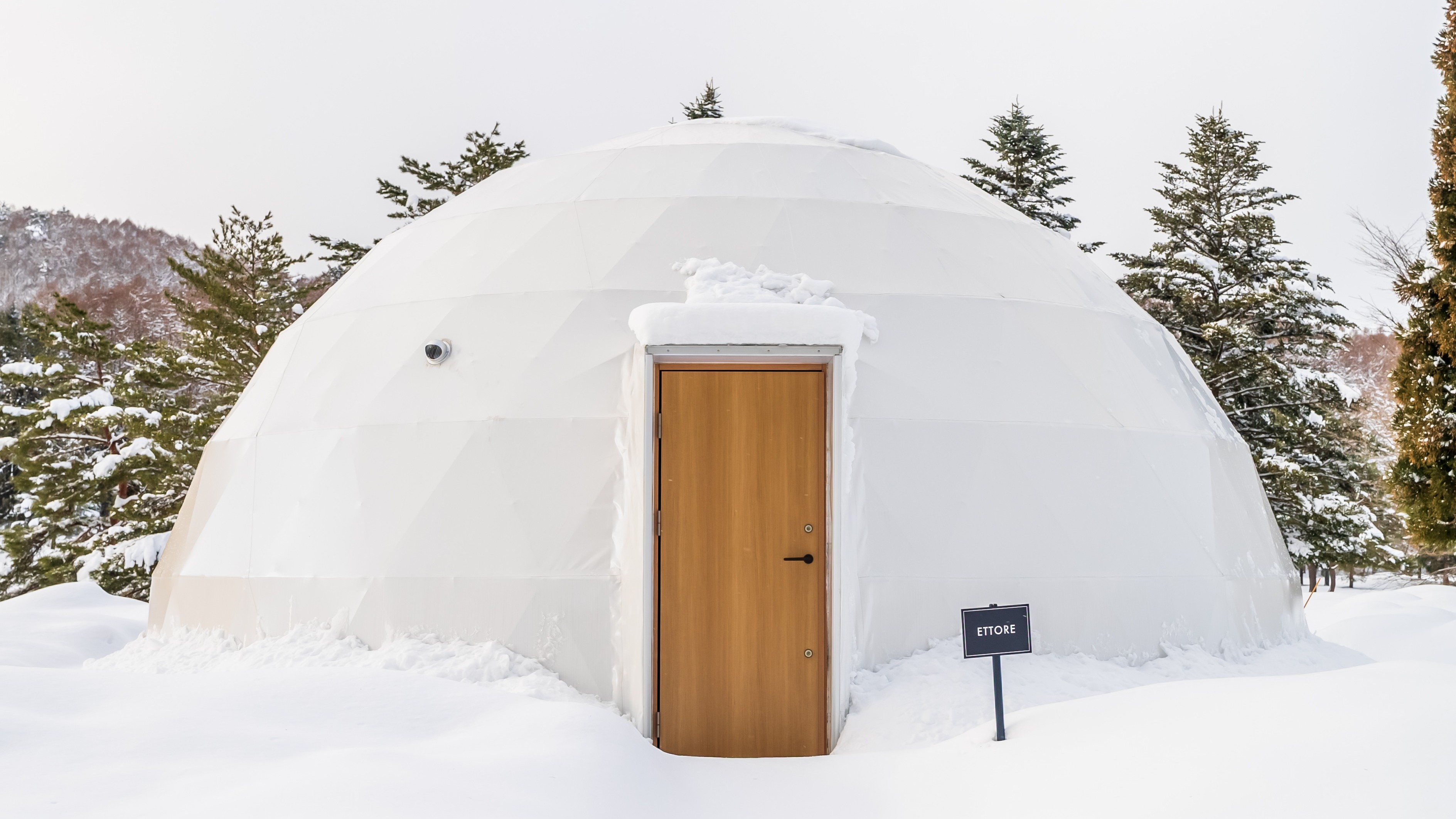 今夜のお部屋は雪の中