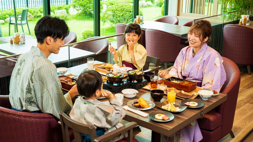 ＜朝食＞朝食は１階シーサイドダイニング「宮島八景」にて提供（営業時間　6：30～9：30）