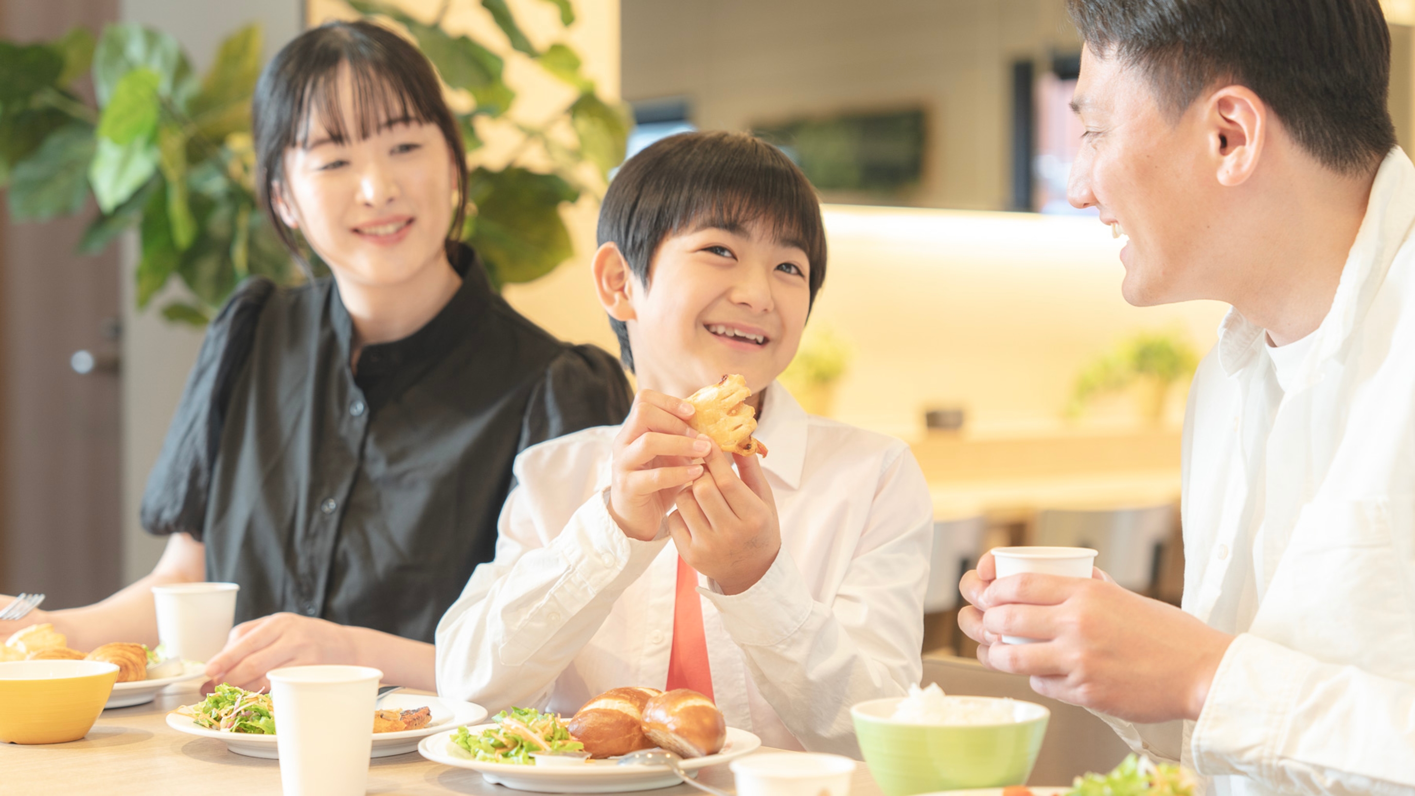 健康にこだわった朝食を家族みんなで