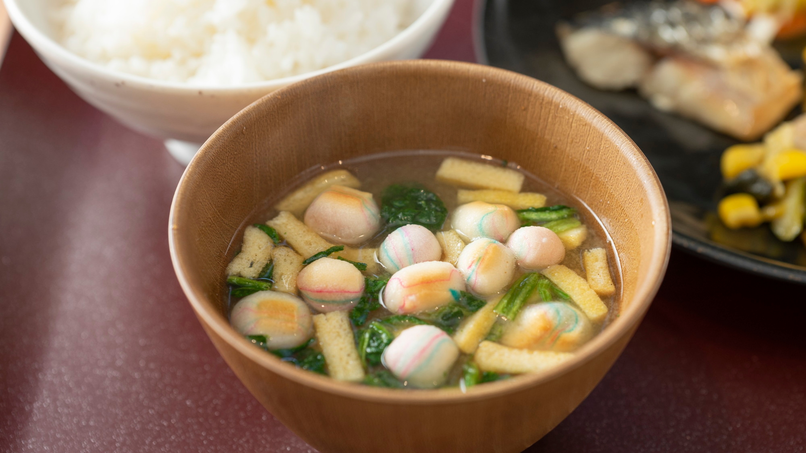 有機大豆・有機米を使用したお味噌汁でほっと一息♪