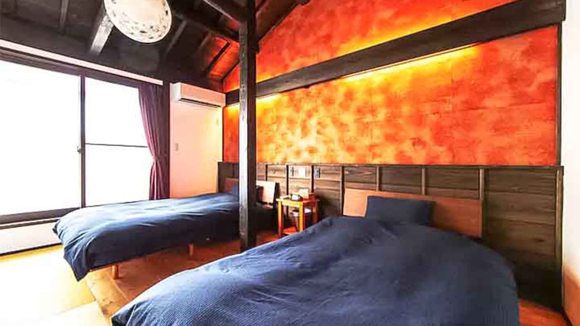 ・＜ベッドルーム1＞壁の部分には間接照明を入れております