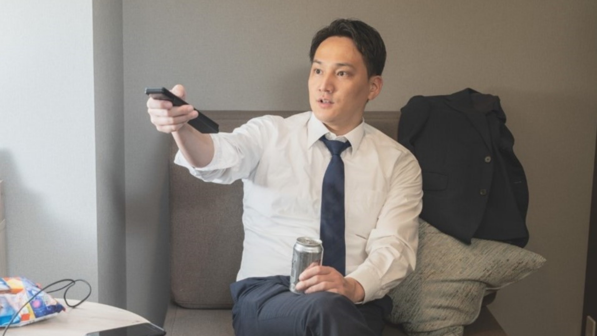 ソファでゆったりと寛げます