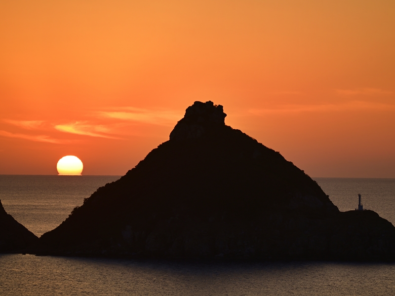 矢堅目の夕日