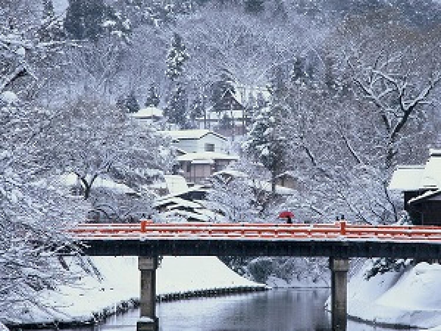 飛騨高山　中橋（冬）