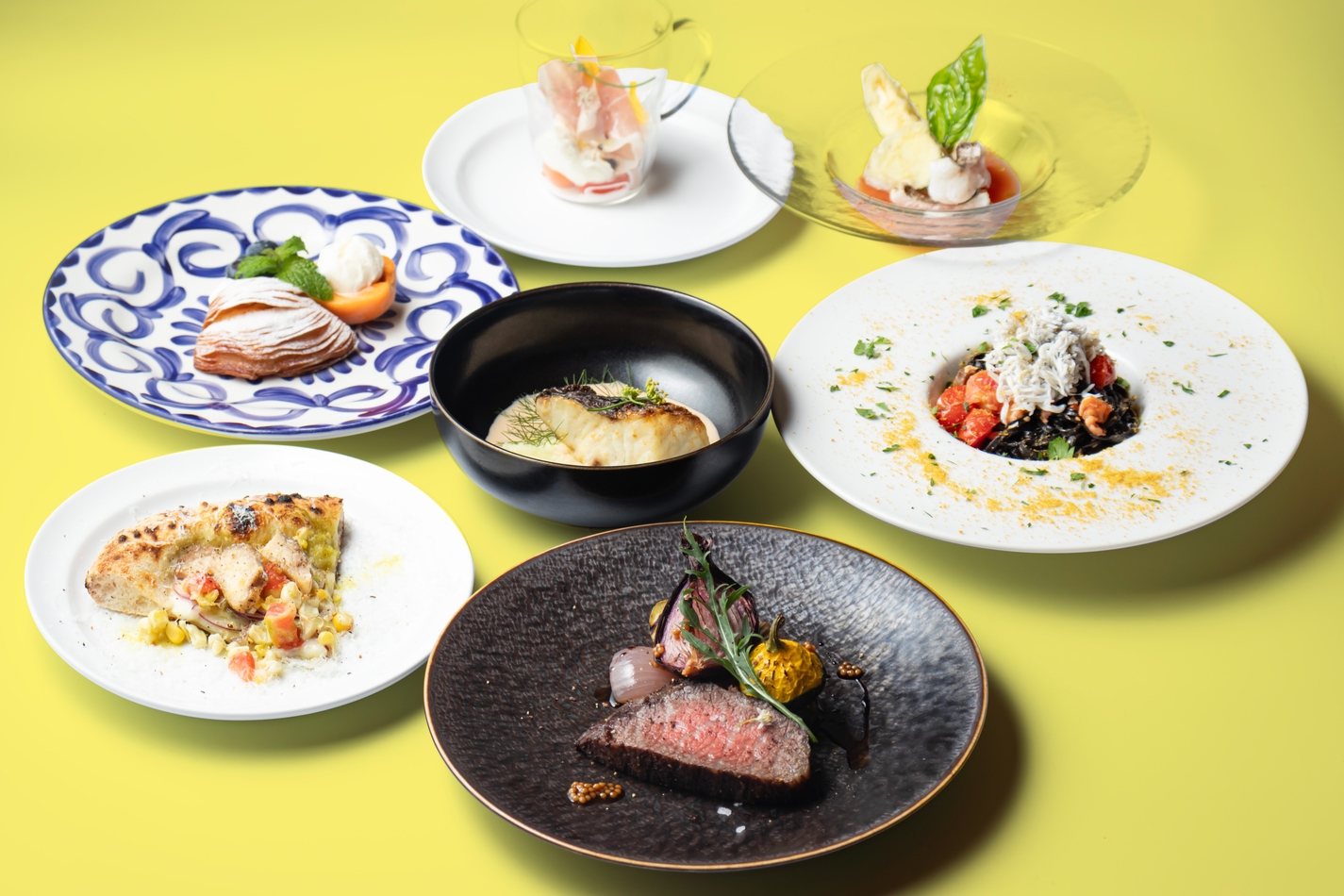 瀬戸内海に沈む夕陽を借景に淡路島食材をイタリアンコースで味わうプラン【朝食/夕食付】