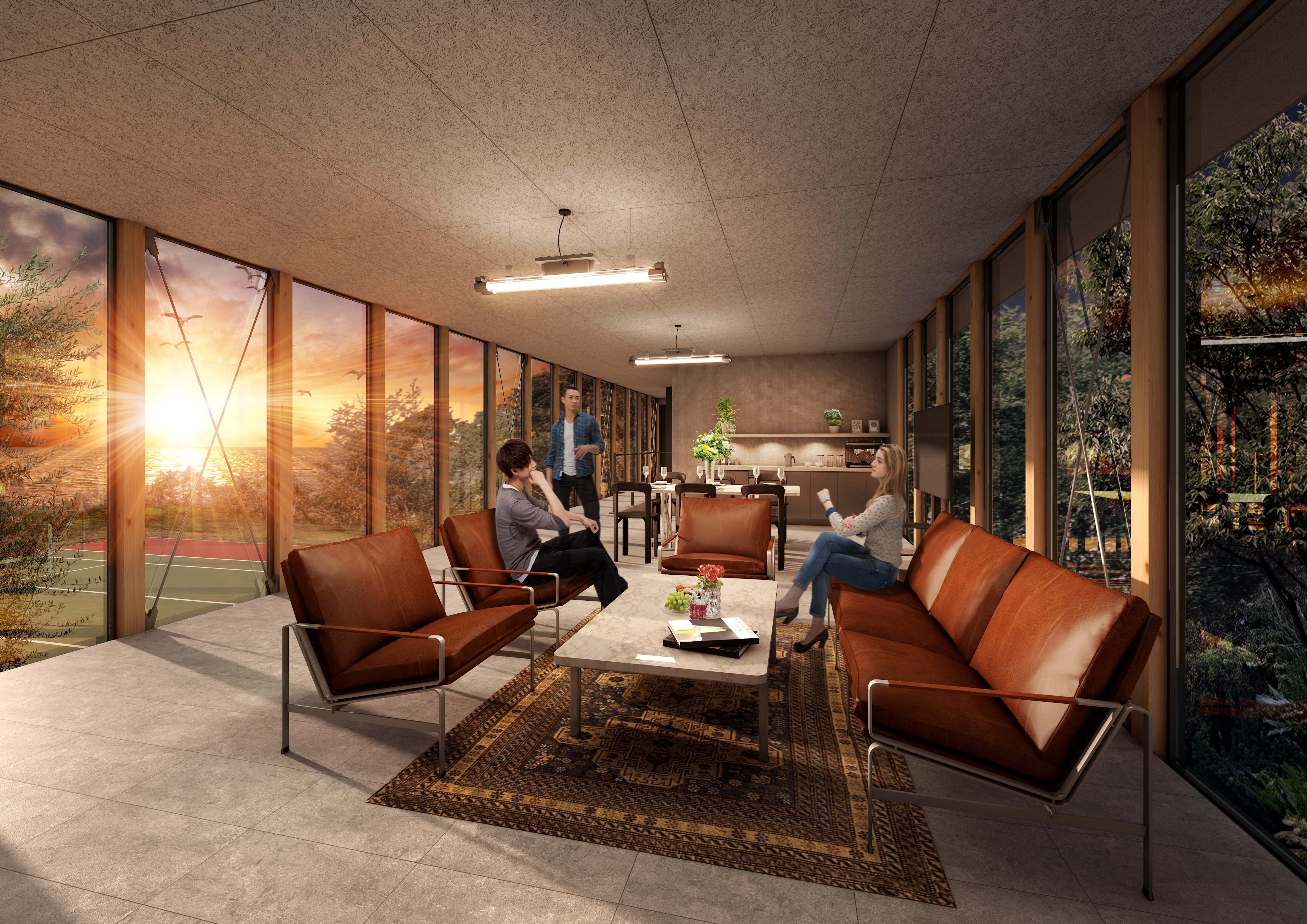 プールハウス　内観イメージ（SUNSET）