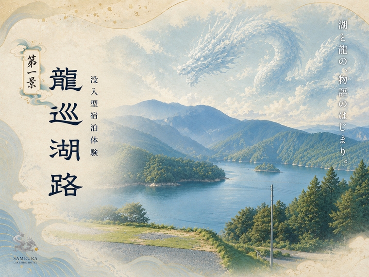 【1日3組限定／2食付】湖と龍の物語を五感でめぐる特別宿泊体験「龍巡湖路」