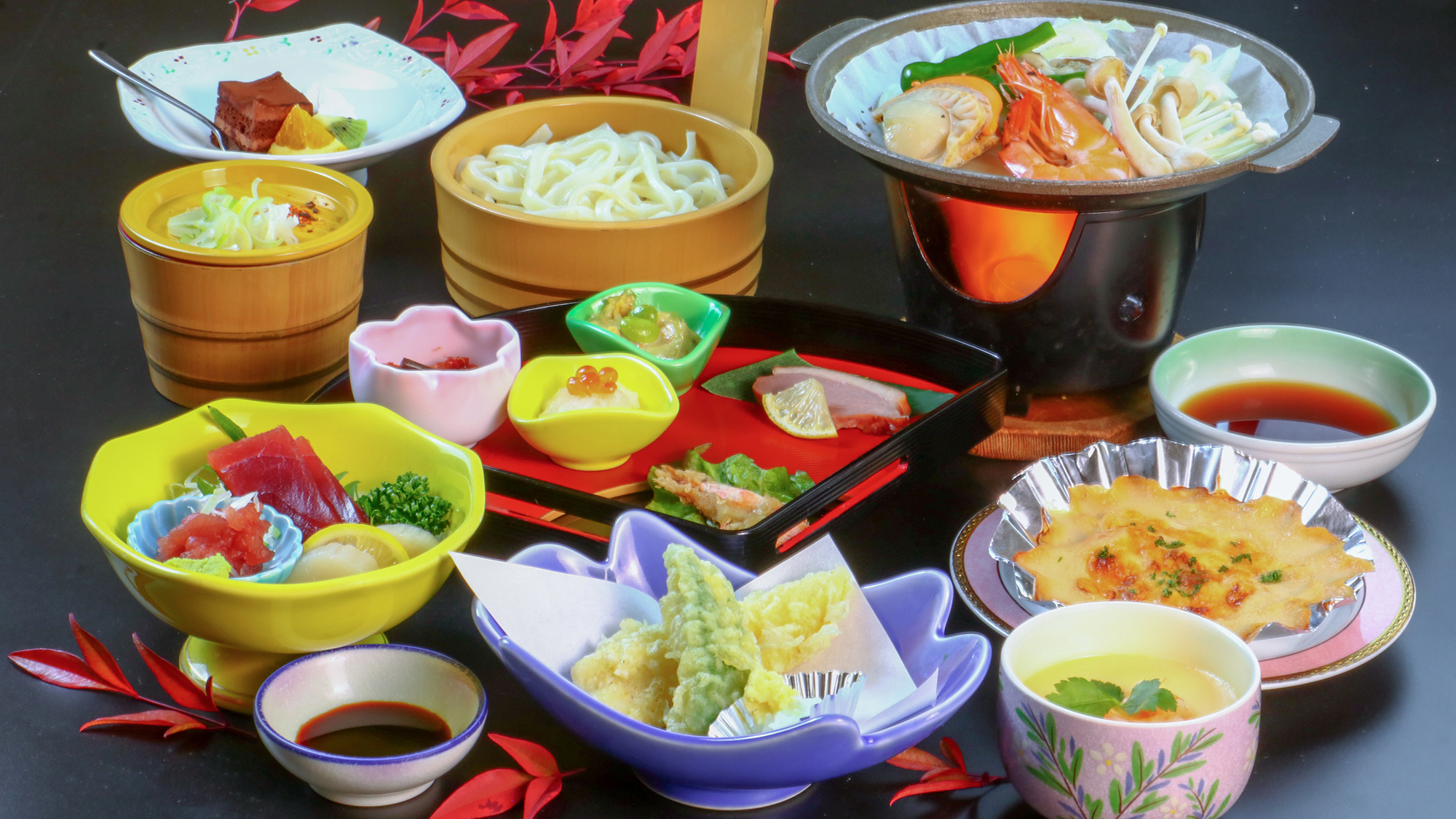 #海鮮陶板　宴会会席