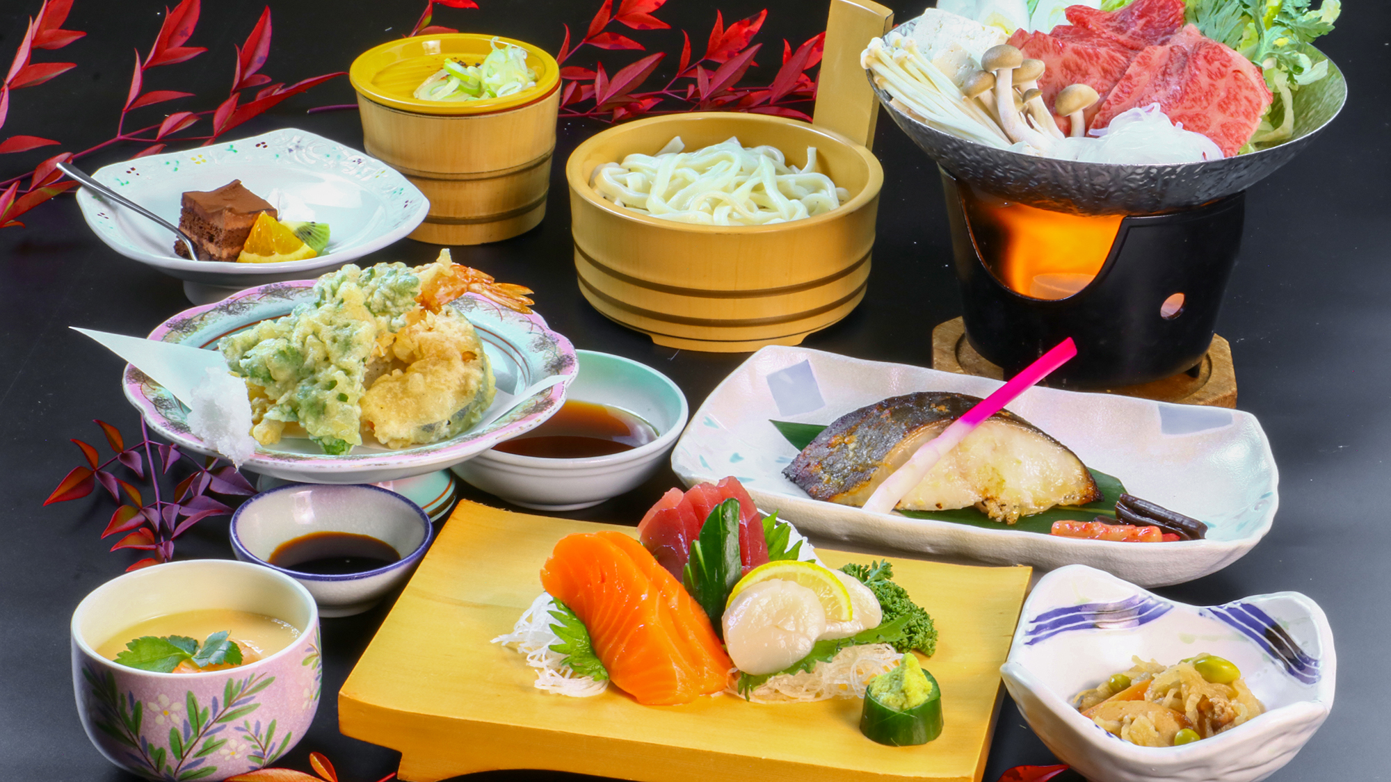 #5,500円でOK　牛すき銀ダラ会席