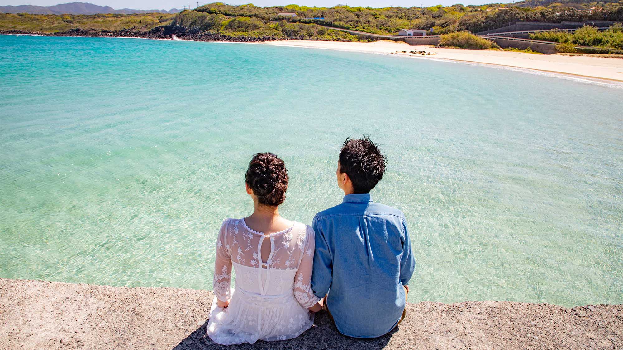 ・五島といえば透明度の高い綺麗な海！白い砂浜も輝きを放ちます