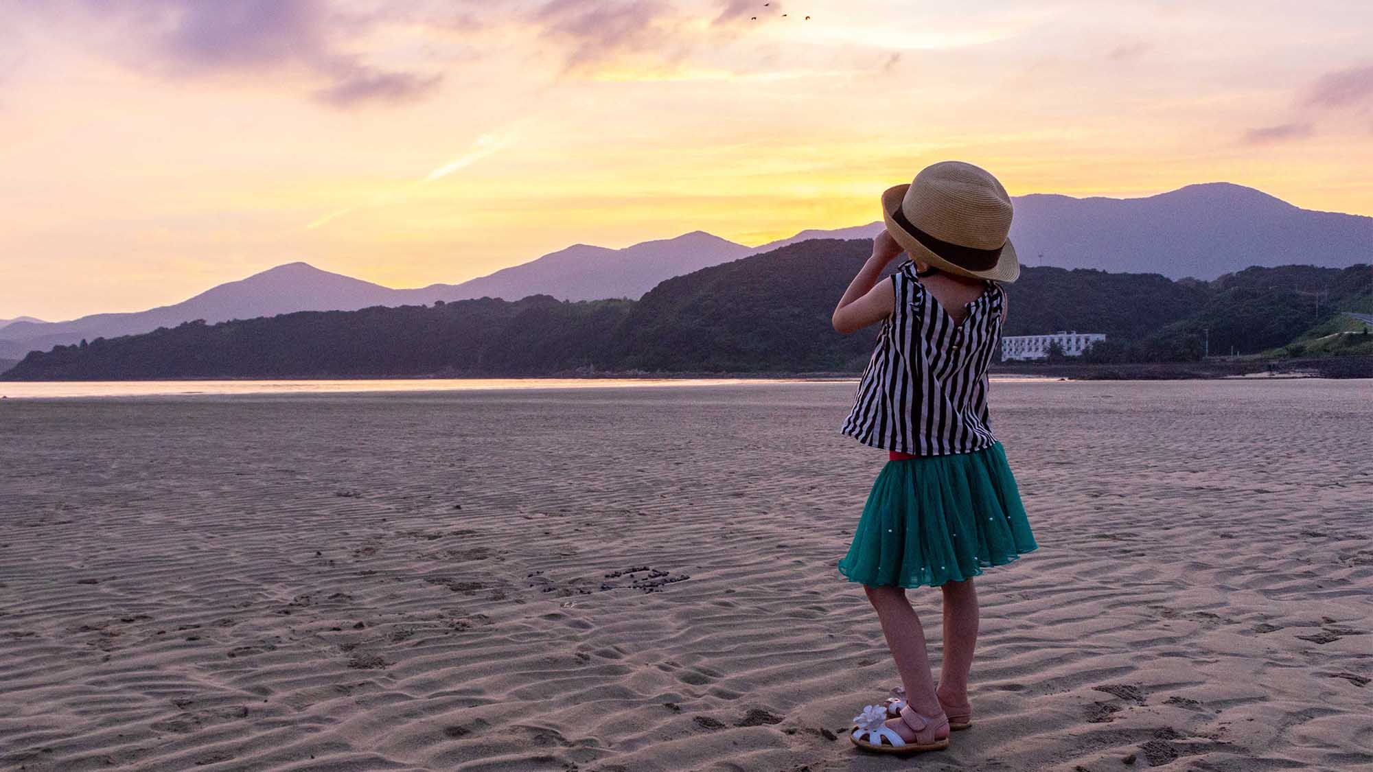 ・ビーチから眺める夕焼けは別格