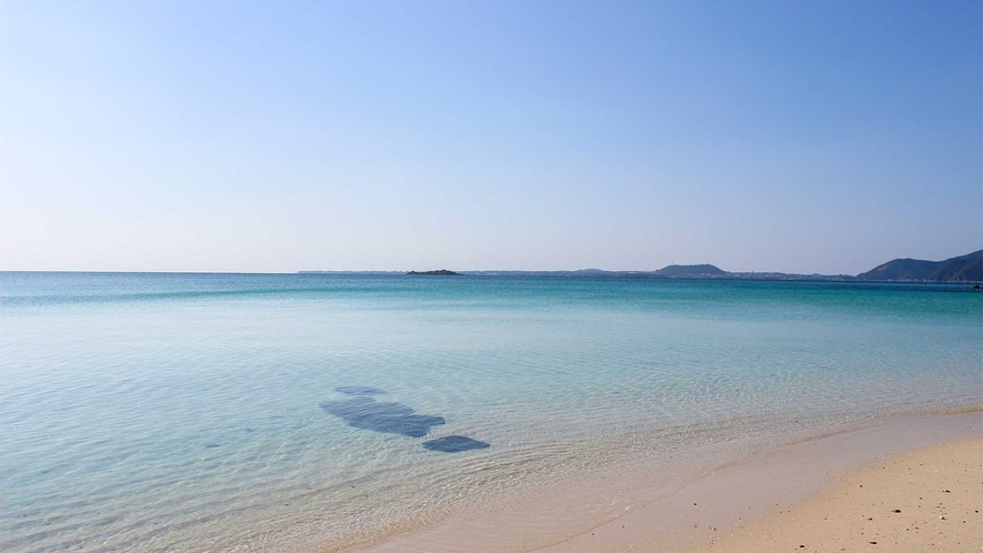 ・五島といえば透明度の高い綺麗な海！白い砂浜も輝きを放ちます