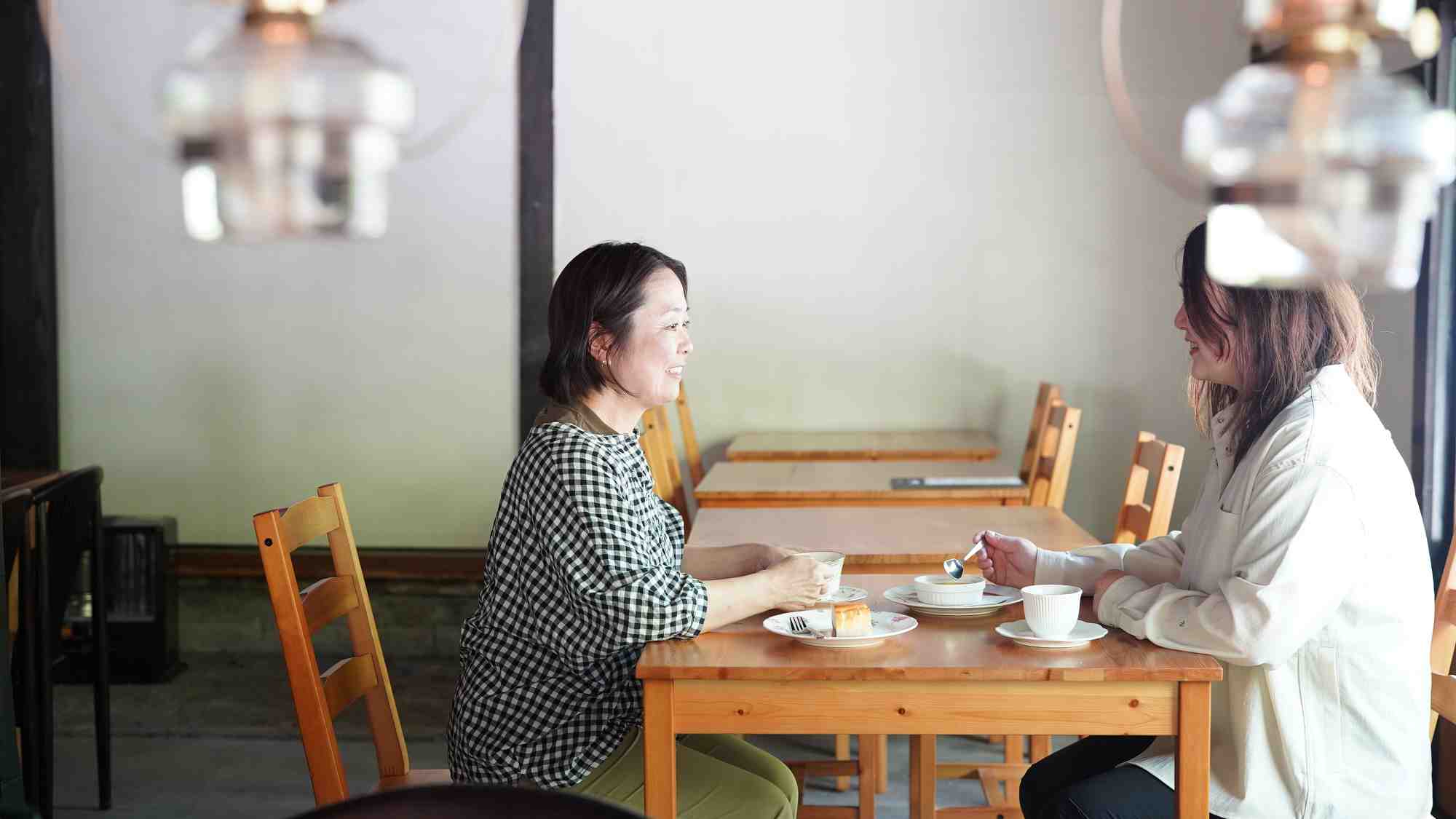 散策後は、カフェで甘い休憩を