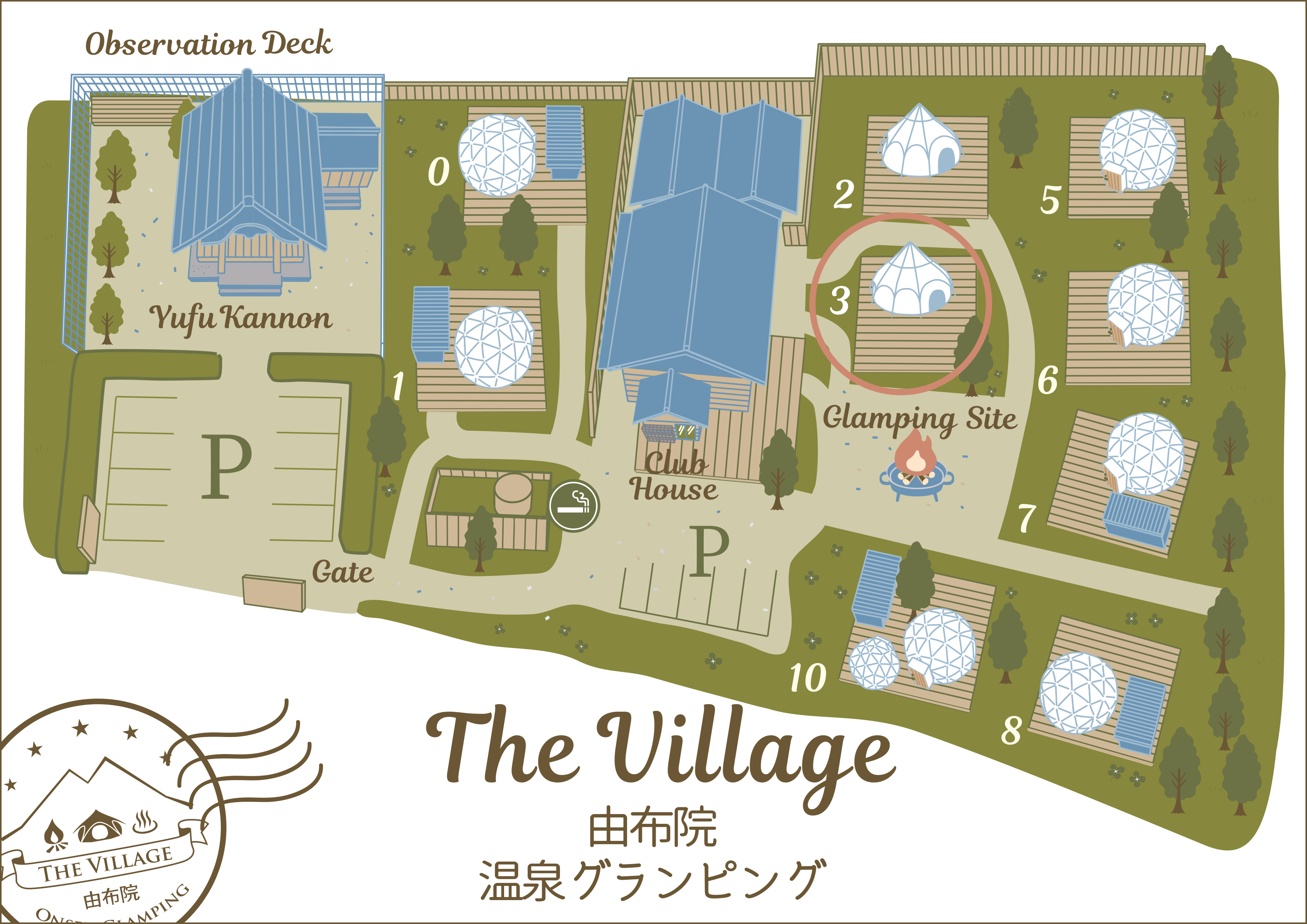 【３】ベルテント　ダブルベット×２台　テント位置