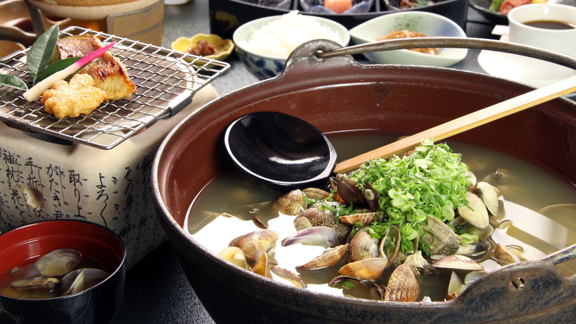 クチコミでも人気の朝食のあさりの味噌汁