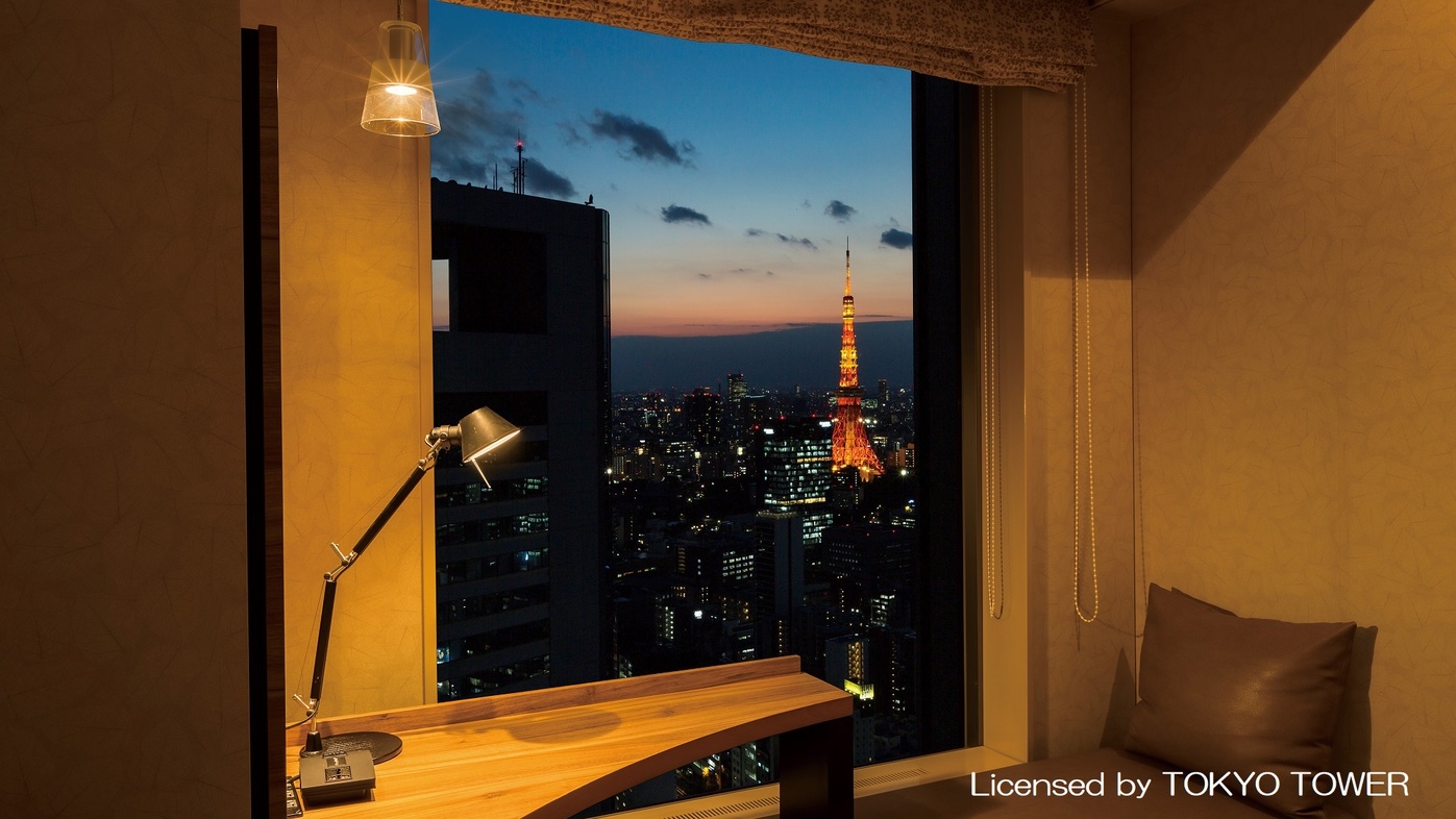 カップルにおすすめ！全室26階の絶景の東京タワービュールーム確約〜17時IN/12時OUT※素泊まり