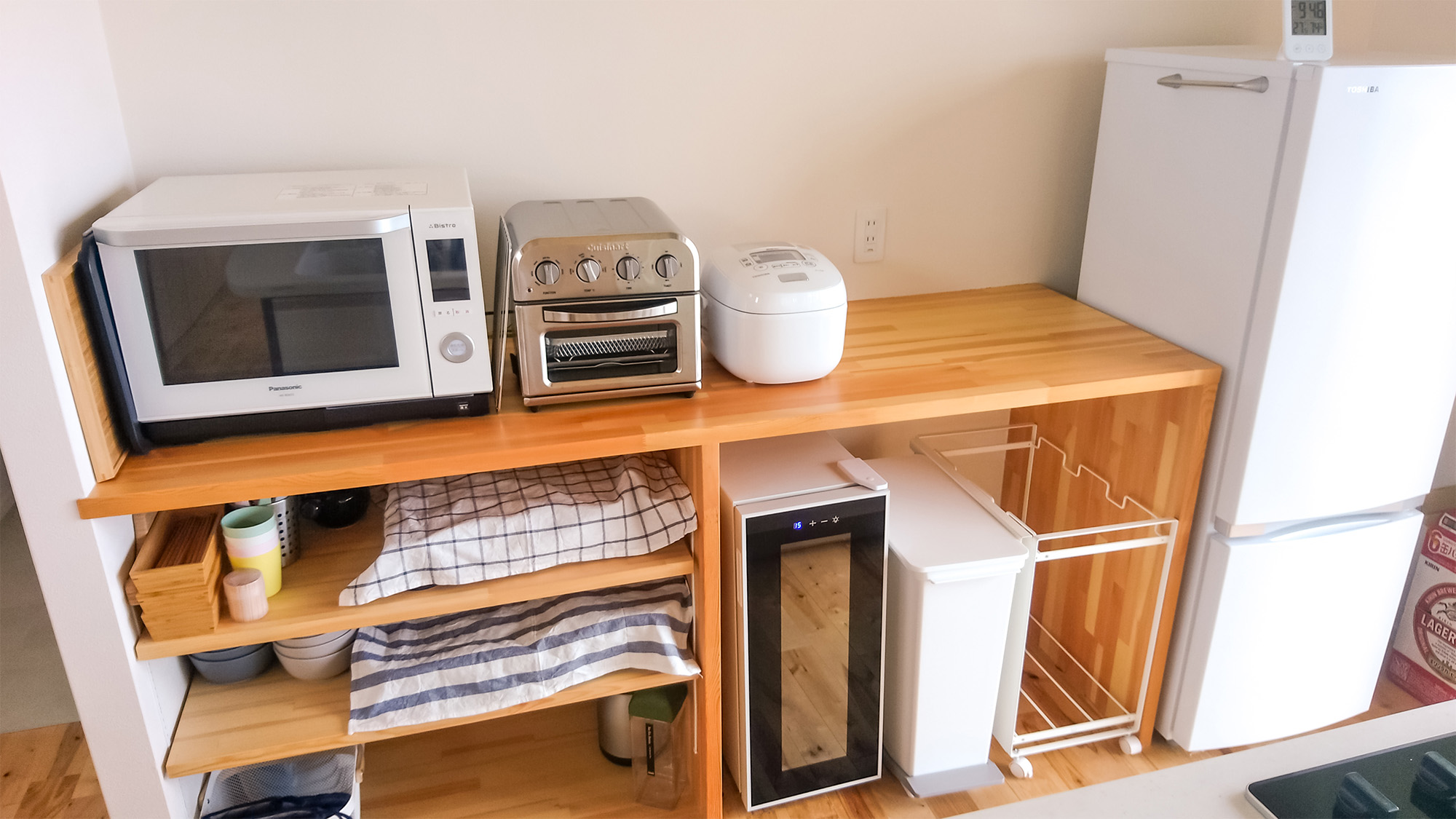 ・【キッチン】電子レンジ・トースター・炊飯器・冷蔵庫など完備