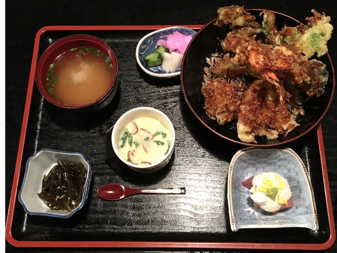 夕食　提携周辺レストラン　磯料理　厨　天丼