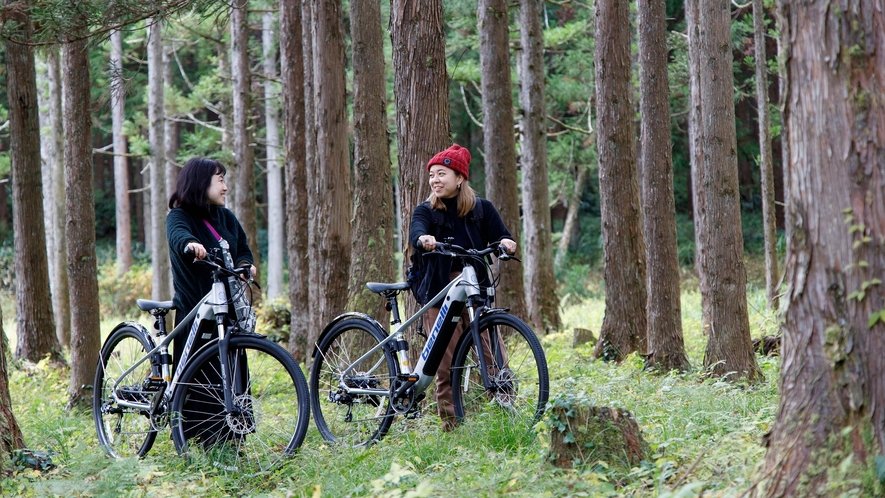 レンタルバイク（e-bike）自転車で大杉集落の散策はいかがでしょうか