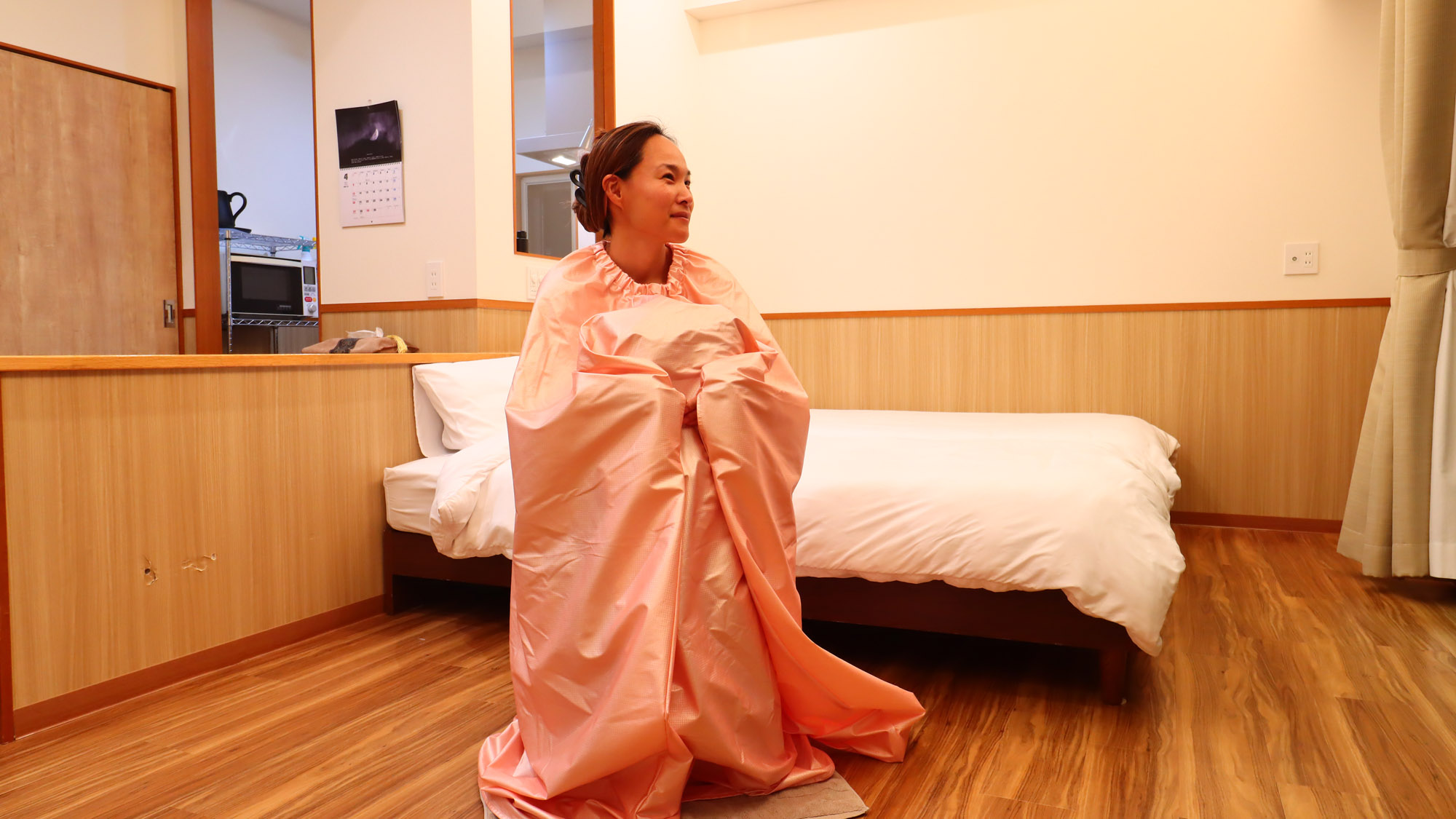 よもぎ蒸し　室内でもテラスでもお好きな場所で体験できます