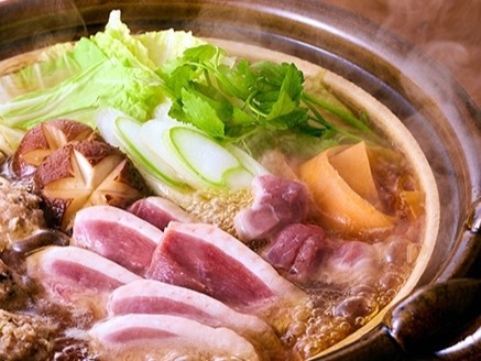 【リフト券付】＝夕朝２食付＝シェフ特製ダレで食す鴨と能登豚しゃぶしゃぶ＊