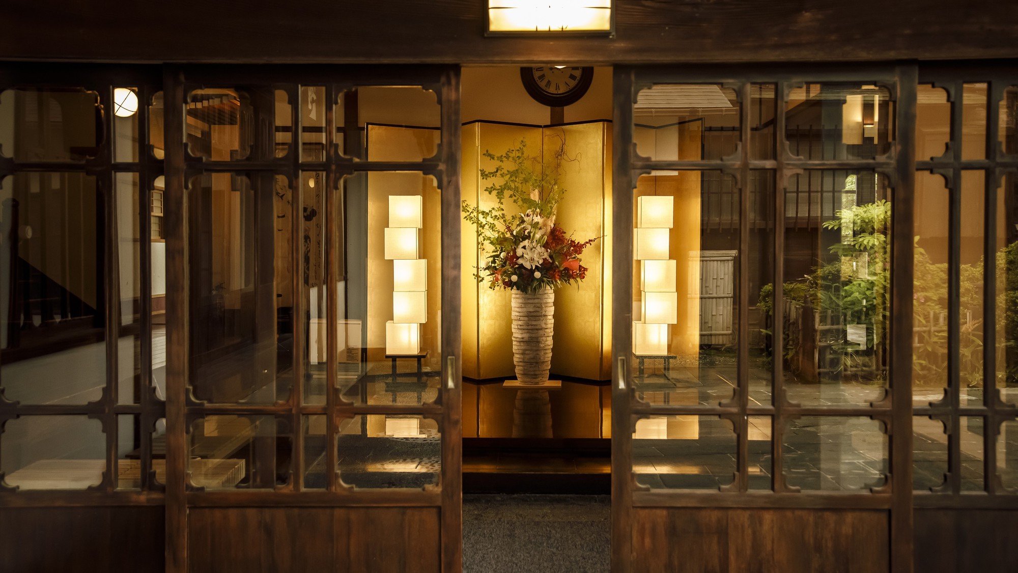 風格のあるエントランス。